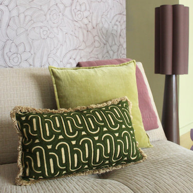 Kotabo Dekokissenset Eveline - 2er-Set Kissen - Pistazie & Olive
