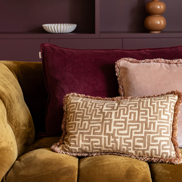 Kotabo Yara decorative cushion set – Set of 3 cushions – 'Mauve, Pink & Beige'