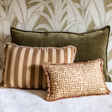 Kotabo decorative cushion set Ine – Set of 3 cushions – 'Olive & Beige'