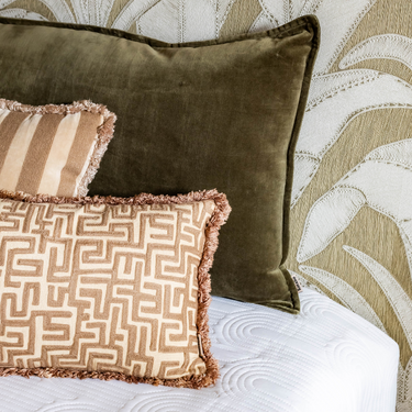 Kotabo decorative cushion set Ine – Set of 3 cushions – 'Olive & Beige'