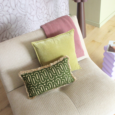 Kotabo Dekokissenset Eveline - 2er-Set Kissen - Pistazie & Olive