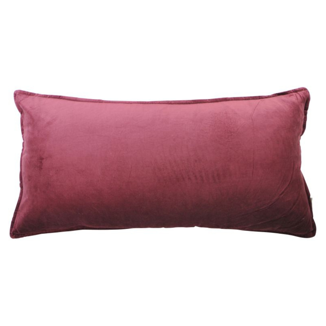 XL decorative cushion mauve velvet - 40x80 cm