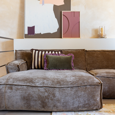 Set di cuscini decorativi Kotabo Nikki – Set da 2 cuscini – Chocolate Chic, Olive Oasis & Plum Powder