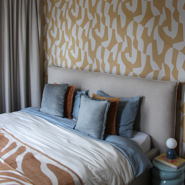 Kotabo Dekokissen, uni blau mit Fransen – 45 x 45 cm – 'Burly Blue'