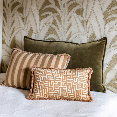 Kotabo decorative cushion set Ine – Set of 3 cushions – 'Olive & Beige'