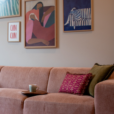 Kotabo sierkussenset Soof – Set van 2 kussens – Olive Oasis & Blushed Berry