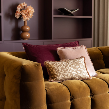 Kotabo Yara decorative cushion set – Set of 3 cushions – 'Mauve, Pink & Beige'
