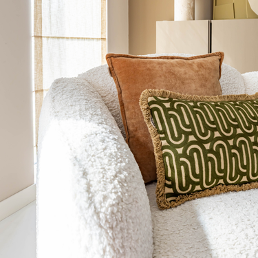 Kotabo Decorative Cushion Set Sill – Set of 2 Cushions – Caramel Crunch & Olive Oasis