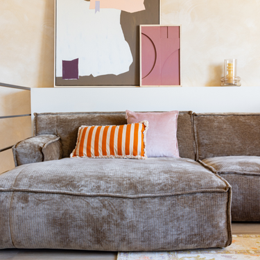 Kotabo sierkussenset Iva – Set van 2 kussens – Oatmeal Orange & Pretty in Pink