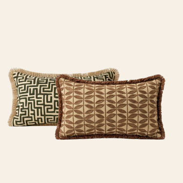 Kotabo sierkussenset Pip – Set van 2 kussens – Olive Oasis & Bold Beige