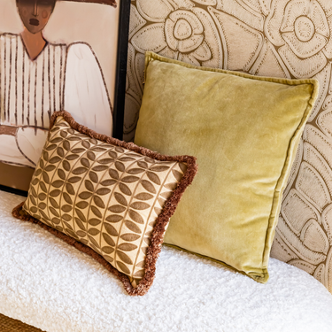 Kotabo sierkussenset Mare – Set van 2 kussens – Perfect Pistache & Bold Beige