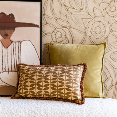 Kotabo sierkussenset Mare – Set van 2 kussens – Perfect Pistache & Bold Beige