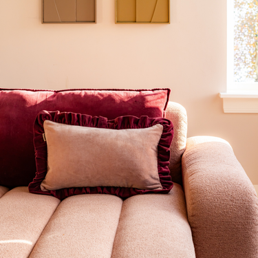 Kotabo sierkussenset Nola – Set van 3 kussens – Magical Mauve, Pretty in Pink & Bold Beige