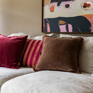 Kotabo sierkussenset Maya – Set van 3 kussens – Blushed Berry, Chocolate Chic & Magical Mauve