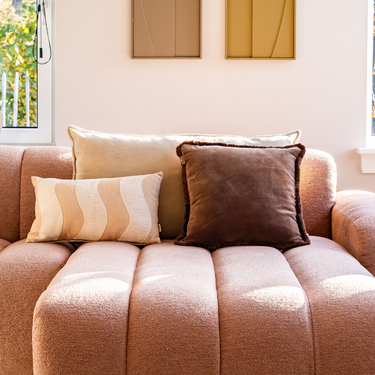 Kotabo sierkussenset Nore – Set van 3 kussens – Chocolate Chic & Butter Beige