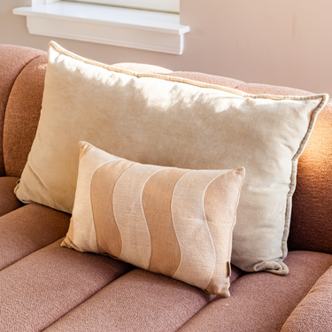 Kotabo sierkussenset Ella – Set van 2 kussens – Butter Beige & Bold Beige