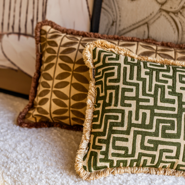 Kotabo sierkussenset Pip – Set van 2 kussens – Olive Oasis & Bold Beige