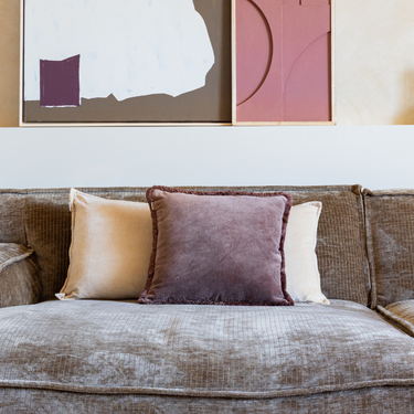 Kotabo sierkussenset Florica – Set van 2 kussens – Butter Beige & Chocolate Chic