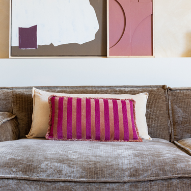 Kotabo Bodine Dekokissen-Set – 2 Kissen – Butterbeige &amp; Blushed Berry