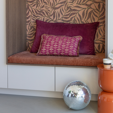 Kotabo sierkussenset Karlie – Set van 2 kussens – Butter Beige & Blushed Berry