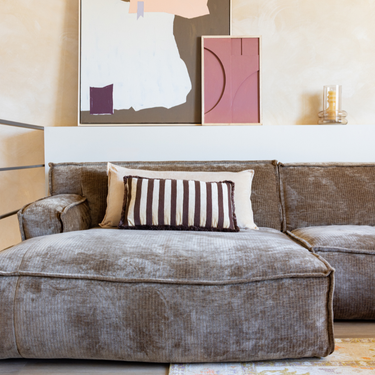 Kotabo sierkussenset Abely – Set van 2 kussens – Butter Beige & Chocolate Chic