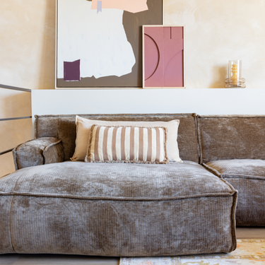 Kotabo Elsa Dekokissen-Set – 2 Kissen – Butterbeige &amp; Kräftiges Beige