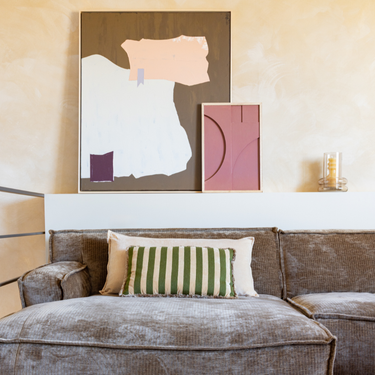 Kotabo sierkussenset Alicia – Set van 2 kussens – Butter Beige & Olive Oasis