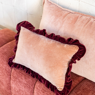 Ensemble de coussins décoratifs Kotabo Veronica – Lot de 2 coussins – Pretty in Pink & Magical Mauve