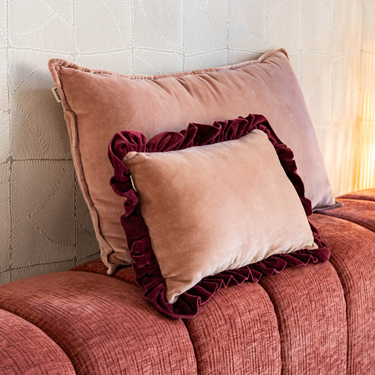 Ensemble de coussins décoratifs Kotabo Veronica – Lot de 2 coussins – Pretty in Pink & Magical Mauve