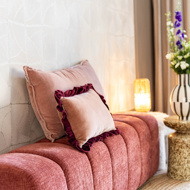 Ensemble de coussins décoratifs Kotabo Veronica – Lot de 2 coussins – Pretty in Pink & Magical Mauve