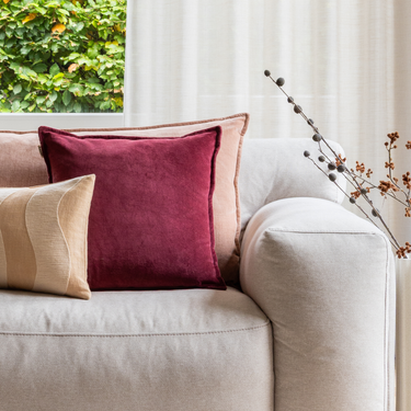 Kotabo sierkussenset Emy – Set van 3 kussens – Pink, Mauve & Beige