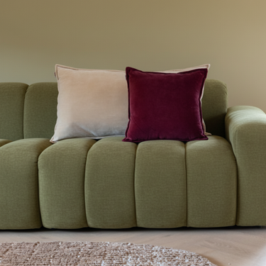 Kotabo Sierkussenset Fiene – Set van 2 kussens – Butter Beige & Magical Mauve