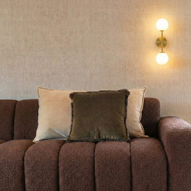 Kotabo Sierkussenset Florine – Set van 2 kussens – Butter Beige & Olive Oasis