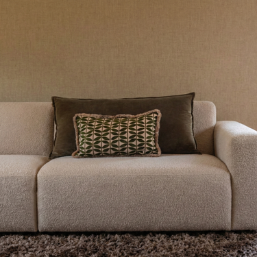 Kotabo sierkussenset June – Set van 2 kussens – Olive & Beige