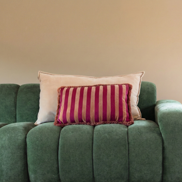 Kotabo sierkussenset Bodine – Set van 2 kussens – Butter Beige & Blushed Berry