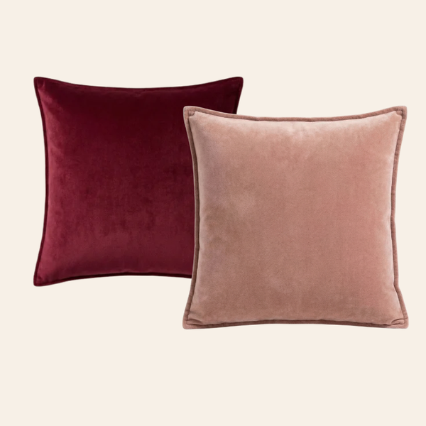 Set di cuscini decorativi Kotabo Hannah – Set di 2 cuscini – Magical Mauve & Pretty in Pink