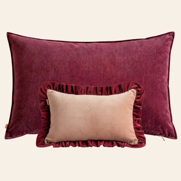 Set di cuscini decorativi Kotabo Hanne – Set di 2 cuscini – Magical Mauve & Pretty in Pink