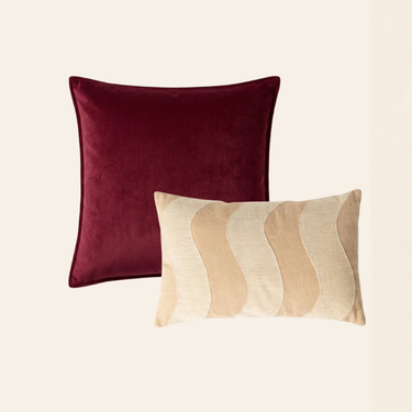 Kotabo sierkussenset Katrina – Set van 2 kussens – Magical Mauve & Bold Beige