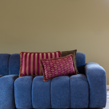 Kotabo Flore Dekokissen-Set – 3 Kissen – Olive Oasis &amp; Blushed Berry