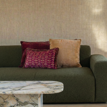 Kotabo sierkussenset Lotta – Set van 3 kussens – Magical Mauve, Caramel Crunch & Blushed Berry