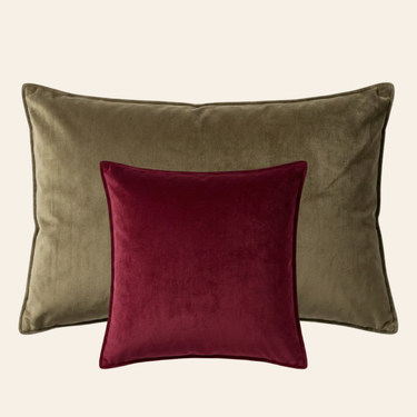 Kotabo sierkussenset Lyla – Set van 2 kussens – Olive Oasis & Magical Mauve