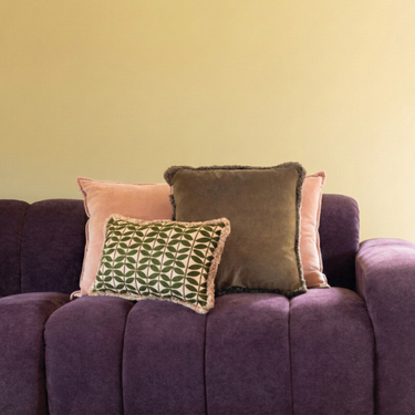 Kotabo sierkussenset Molly – Set van 3 kussens – Pretty in Pink & Olive Oasis