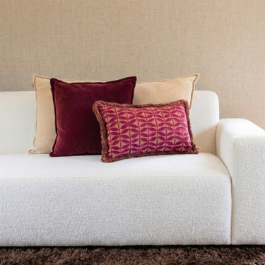 Kotabo sierkussenset Roos – Set van 3 kussens – Butter Beige, Magical Mauve & Blushed Berry