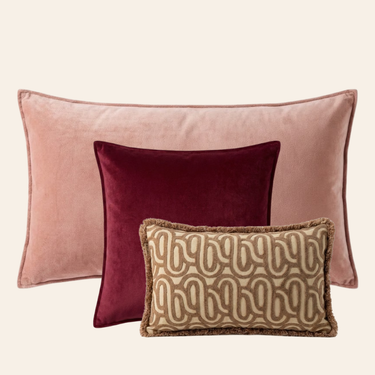 Kotabo sierkussenset Carly – Set van 3 kussens – Pink, Beige & Mauve