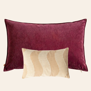 Kotabo sierkussenset Claire – Set van 2 kussens – Magical Mauve & Beige