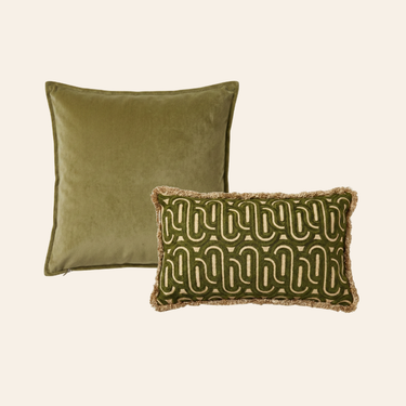 Kotabo Dekokissenset Eveline - 2er-Set Kissen - Pistazie &amp; Olive