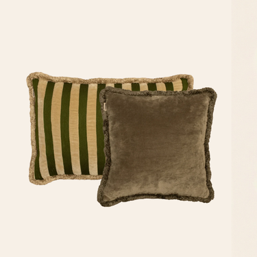 Kotabo Dekokissen-Set Isa – 2er-Set – Olive &amp; Olive