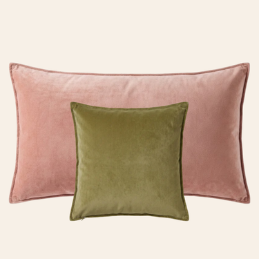 Kotabo Juda Decorative Cushion Set – Set of 2 Cushions – Pretty In Pink &amp; Perfect Pistachio