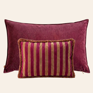 Kotabo Laurine Dekokissen-Set – 2 Kissen – Magisches Mauve &amp; Zartrosa