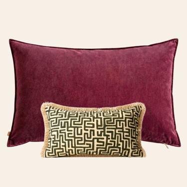 Kotabo Livy Dekokissen-Set – 2 Kissen – Magische Mauve- und Olivgrüne Oase